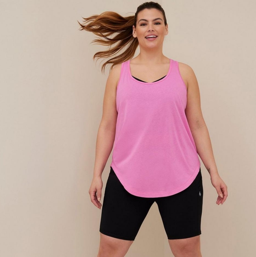 Torrid Performance Cotton Key Hole Sleeveless Active Tank 3x 3